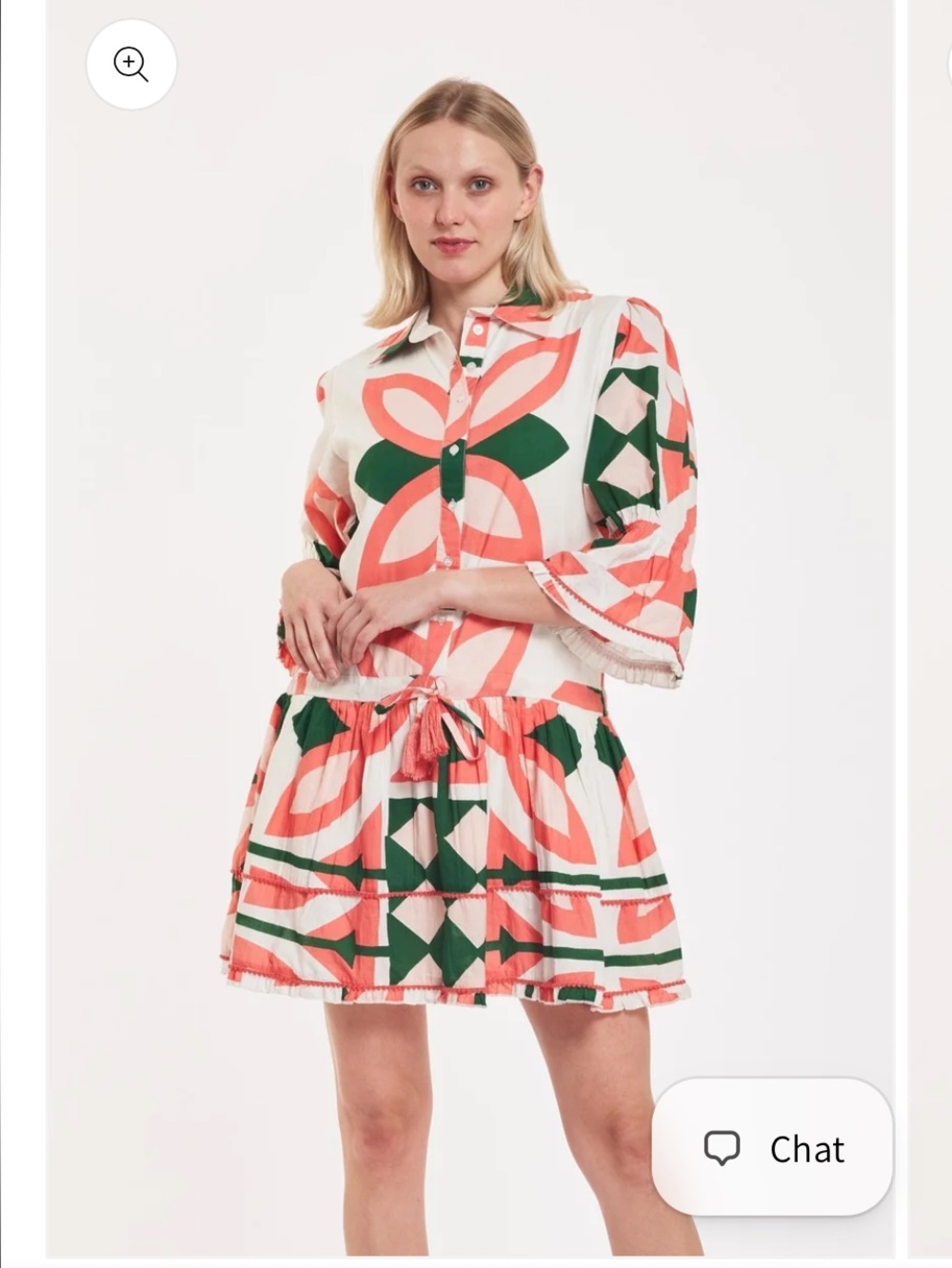 Penelope Dress White
Green Pink